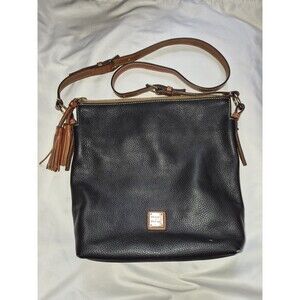 Dooney Bourke Leather Black Dixon Hobo Crossbody